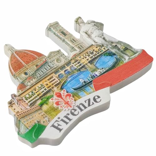 Imán decorativo de polímero para refrigerador de Italia miniatura 4
