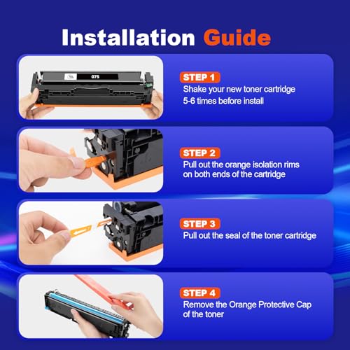Image of 075 Toner Cartridge LBP646Cdw Replacement for Canon 075 Toner Cartridge Set 075H Compatible for Canon Color ImageCLASS MF665Cdw MF663Cdw MF660c MF662Cdw LBP647Cdw LBP640c