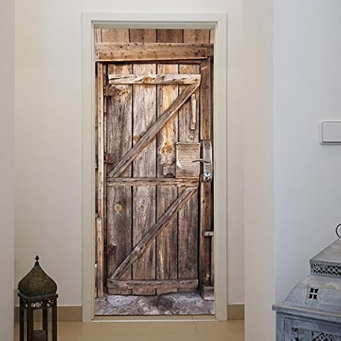 Papel Pintado Puerta Madera 86 x 200 cm Cover