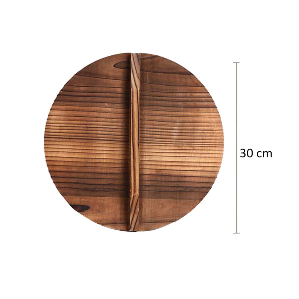 Tapa de sartenes de hierro Pantalla para salpicaduras de aceite Tapa de olla Wok de hierro fundido Tapa de madera Reemplazo de hierro Tapa de sartén profunda Herramienta de cocin