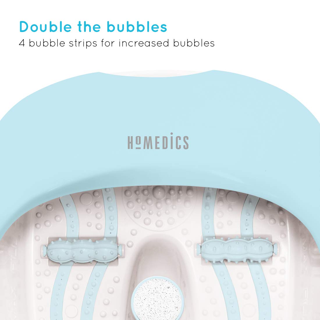 HoMedics Spa de pied 3 en 1 HoMedics - Hydro massage apaisant, vibrations, chaleur, microcirculation, réflexologie de stimulation magnétique, 4 rouleaux de massage, maintien de la chaleur