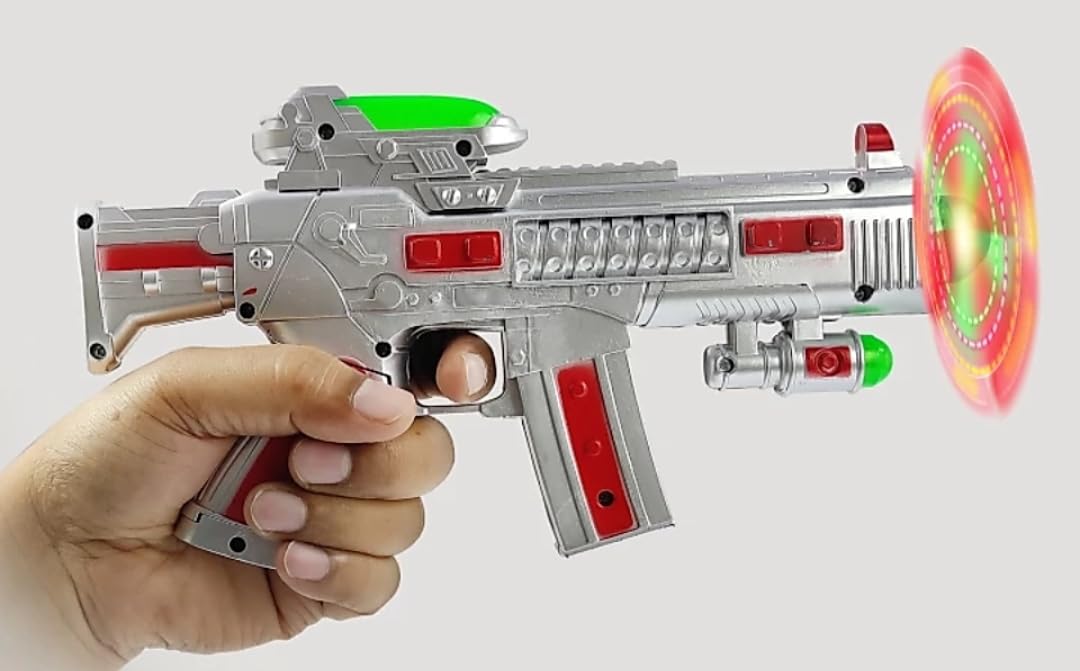 Ruhani Toys & Gift Gallery Space Gun Toy with LED Flashing Rotating Fan for Kids (B08HJNQJGZ) Amazon Price History, Amazon Price Tracker