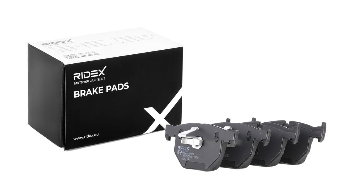 RIDEX 3405B0858 Juego para eje Kit de discos de freno y pastillas Trasero con clip de émbolo Compatible con BMW 5 Sedán E60