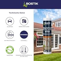BOSTIK S733 Seal´n´Flex Bau Silikon Schwarz – Neutraler Universalsilikon, Schimmelresistent, Dauerelastisch, Anstrichverträglich, Für Innen- und Außenbereich, 300ml – Ansicht 3