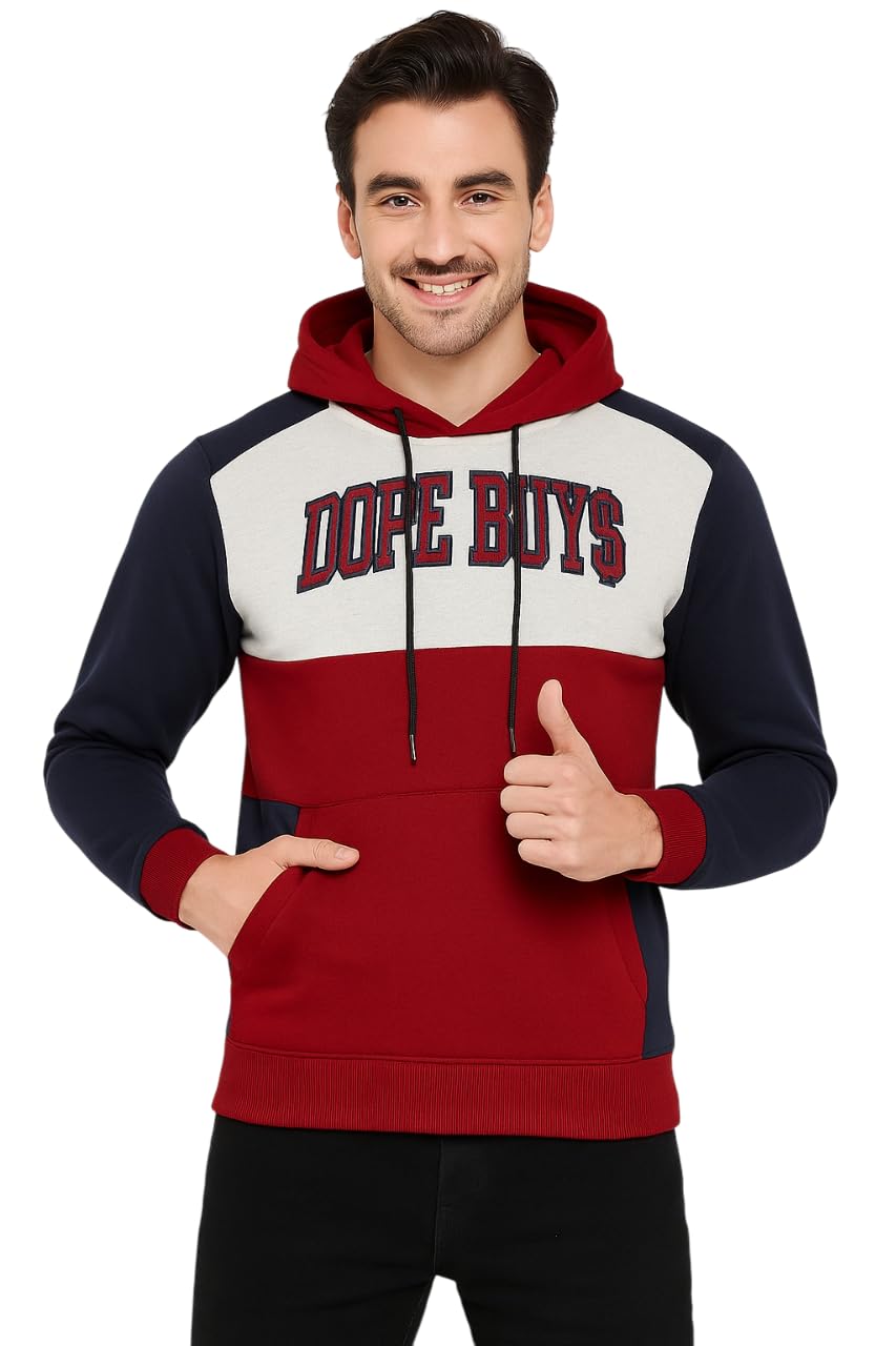 rf raves Raves Mens Premium Fleece Hoodie Sweatshirt | Soft Cotton Blend Winter Pullover with Embroidery | Stylish Warm Hooded Sweatshirt with Pockets & Drawstring-picture-11