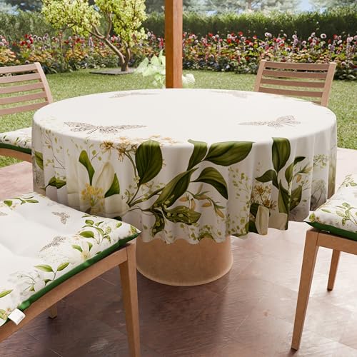Nappe ronde anti-tache lavable pour éliminer les salissures de table - 2