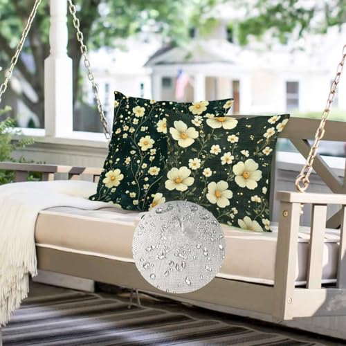 Coussin canapé vert fleurs m-411 pour rénover une chaise extérieur - 3
