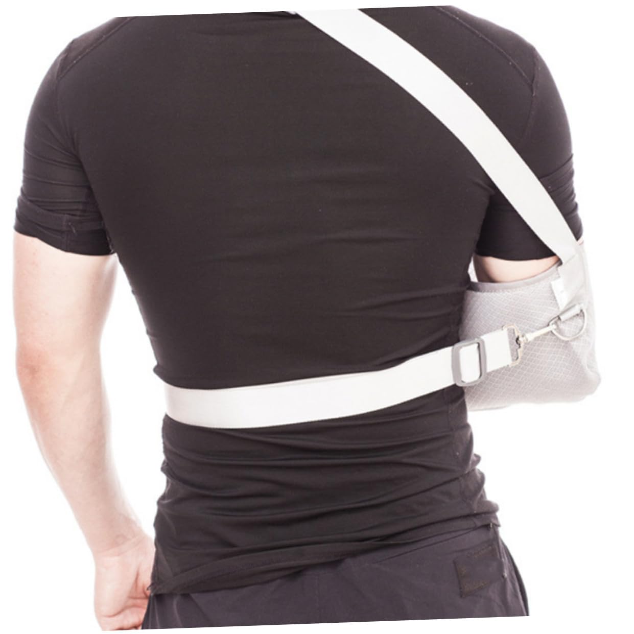 Adjustable Arm Sling Support Brace Breathable Forearm Strap for Shoulder Elbow Immobilization Fixed Support for Fractured Arm Grey