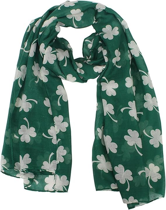 Lightweight Shamrock Scarf Irish-Scarf St-Patricks-Day-Scarves for Women