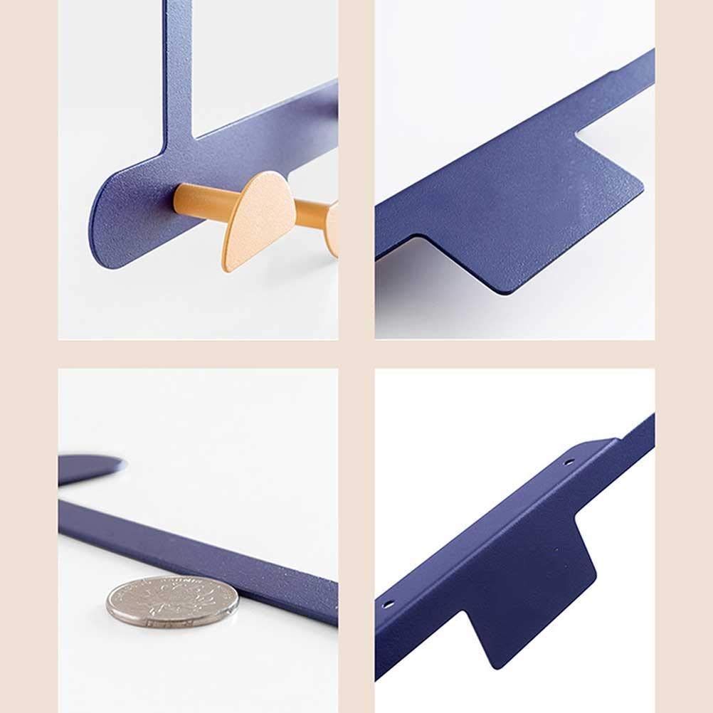 ISCBAFYX Perchero sobre La Puerta 5 Ganchos Hogar Baño Decoración Perchero Ropa Abrigo Sombrero Perchero Toalla Buena Carga-Material De Hierro Forjado/Verde/39 * 23 * 3,5 Cm