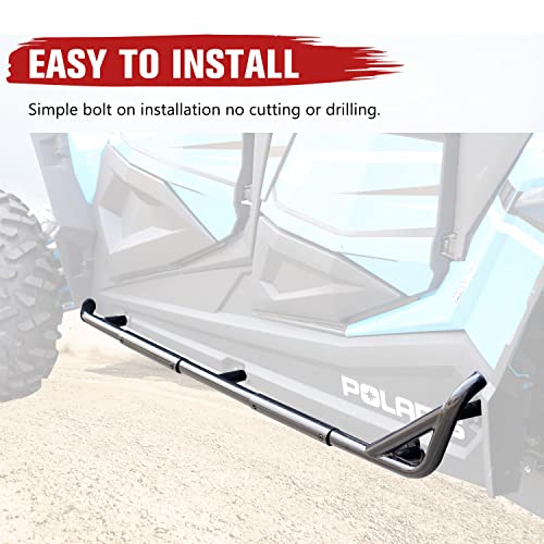 Haka Tough Nerf Bars Rock Sliders For 2014-2022 Polaris Rzr Xp4 1000 / Rzr 4 900 /Xp 4 Turbo, 4 Seater Heavy Duty Side Steps Mud Tree Kickers Accessories #TOP4