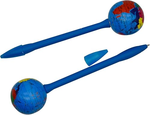 Miniatura 8 de 4 bolígrafos con forma de globo mundial, bolígrafos del Día de la Tierra, bolígrafos de telurion novedosos, bolígrafos de tinta negra de 0.039