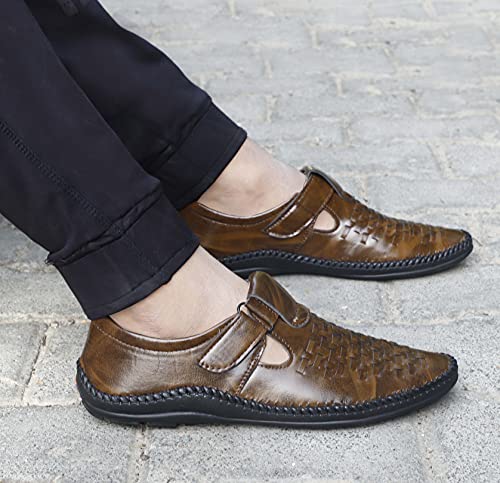 Image of AADI Men's Synthetic Leather Outdoor Casual Sandals & Floaters