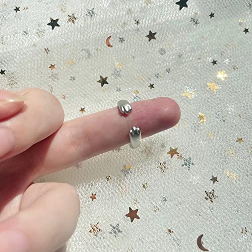 Carol&Allen 925 Sterling Silver Ring Cat Paw Hug Open Band Ring Cute Lovely #TOP4