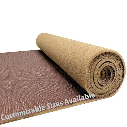 ZGR Runner Rug 4 ft x 9 ft Carpet Runners, Indoor/Outdoor Hallway Kitchen Entryway Bedroom Area Rugs with Natural Non-Slip Rubber Backing, Garage mat, Sand, Custom