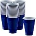 Amscan (AMSDD) Reusable Cups Party Tableware, Bright Royal Blue, Plastic, 12 Ounces, Pack of 50