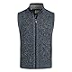 YOUTHUP Herren Weste Fleece Fütterung Winter Frühling Strickjacke Ärmellose Fleecejacke Stehkragen Strickweste, Blau, S