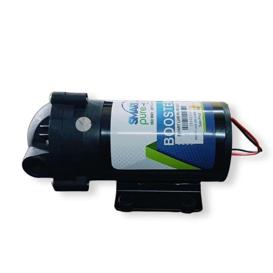 Smart Live RO Booster Pump Motor 100 GPD Heavy Duty Diaphragm Motor, Input  24V DC, 100% Copper Winding, 2 Year Warranty, Suitable for All Water ...