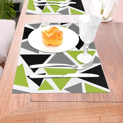 Set de table anti-rayure PVC triangles pour préserver vos meubles - 6