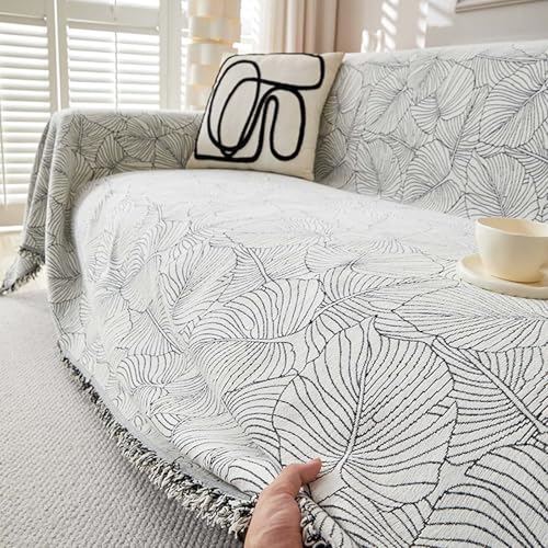 Housse de canapé d'angle en chenille lavable et protectrice