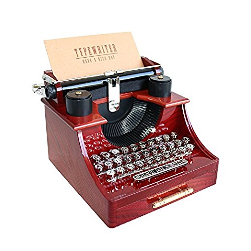 alytimes Vintage Schreibmaschine Musik Box für Home/Office/Study Room Décor Dekoration Cover
