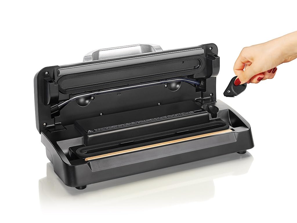 LAICA VT3119 Macchina Sottovuoto - Adatta per Cibi Secchi e Umidi - Mantiene i Cibi Freschi fino a 5 Volte Più a Lungo - Riduce gli Sprechi alimentari - 1 Rotolo per Sottovuoto Incluso