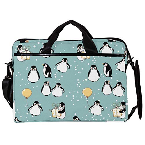 Maletín bandolera para portátil 14 15 pulgadas elegante Cute Penguin multicolor