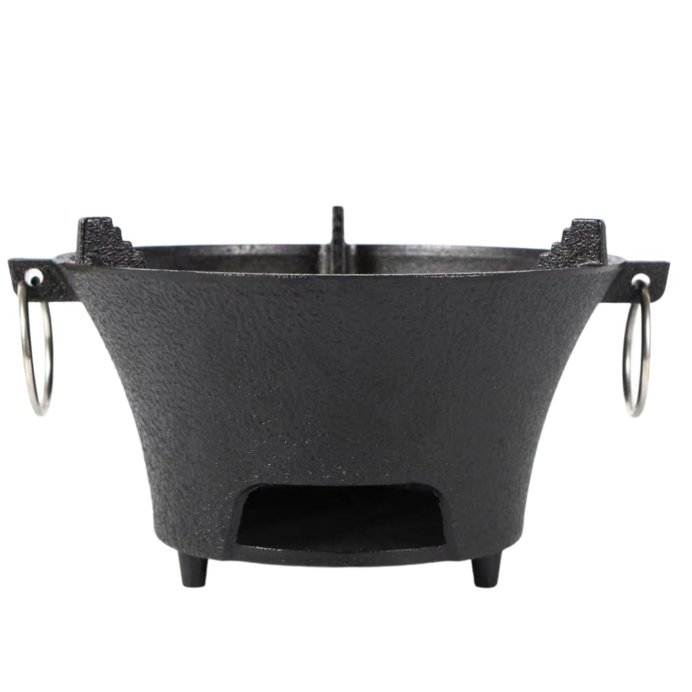 CTRLZS Outdoor Camping Charcoal Stove Cast Iron BBQ Barbecue Rice Cake Stove Portable Household