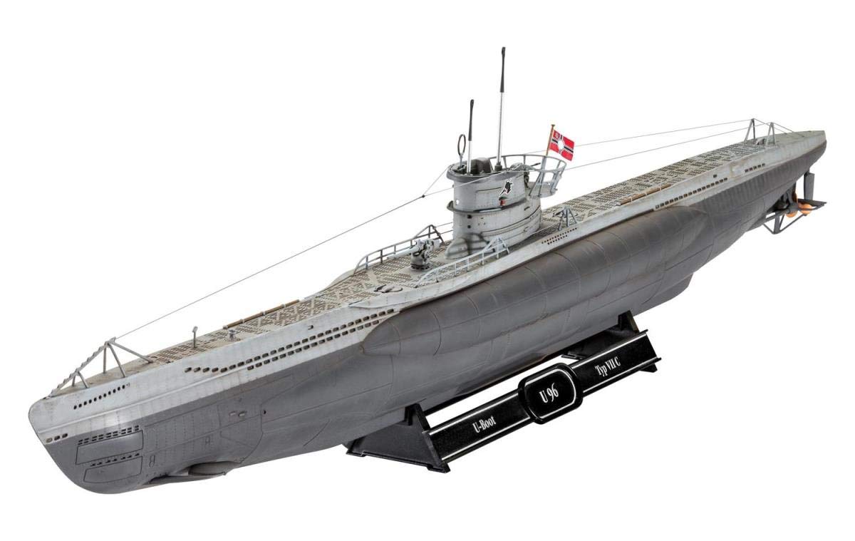 Revell Zestaw upominkowy 05675 "Das Boot" film 40 lat edycja kolekcjonerska w skali 1:144 niezbudowany plastikowy model zestaw z profesjonalnym klejem Contacta, pędzlem, wybranymi farbami w kolorze