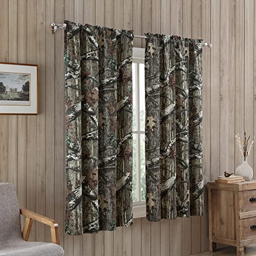 Mossy Oak PP94912GNMO Curtain For Window, Panel Curtains, Home Decor, Sheer Light Blocking Drapes For Bedroom & Living Room, Forest Green, Camouflage Design thumb #2