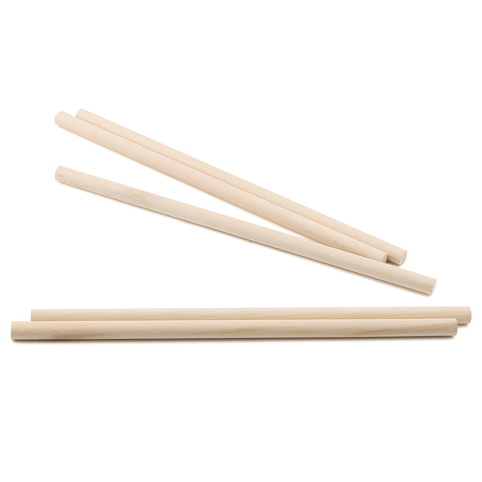 60 bastoncini per tasselli, 10 mm x 30 cm, in legno di betulla, rotondi, per fai da te