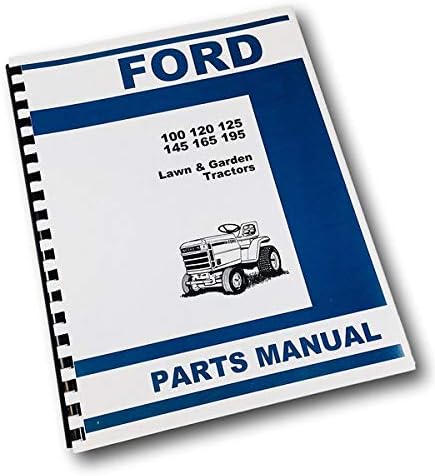 Parts Manual for Ford 100 120 125 145 165 195 Lawn Garden Tractor Catalog