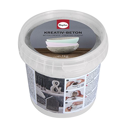 Rayher 34153000 Kreativ-Beton, Eimer 2,5kg, Grau