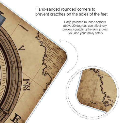 Báscula digital Compass Wind Road Map vidrio templado 26x26cm miniatura 4