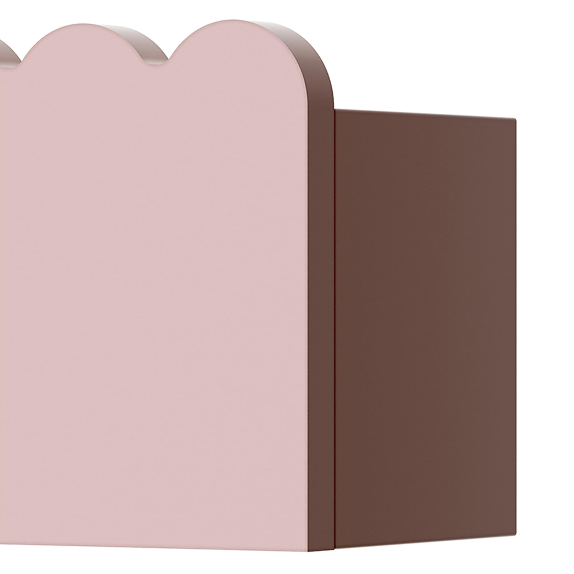 [en.casa] Set de 2 Estantes Flotantes Infantil Vestnes Baldas de Pared con Borde Elevado y Ondulado Librería Dormitorio para Niños Habitación Infantil 40 x 9,5 x 10 cm Rosa - Algodón de azúcar