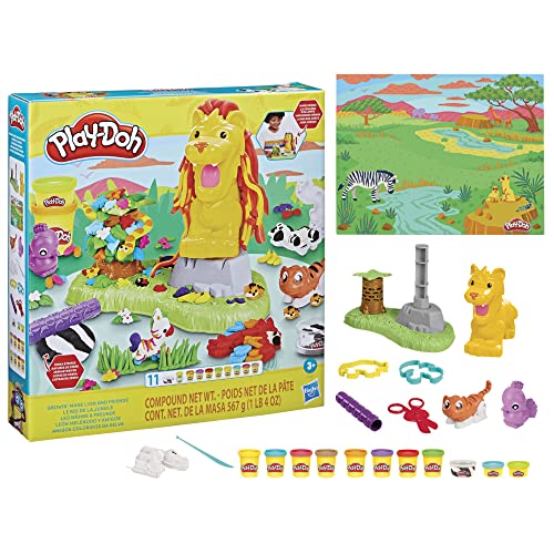 Play-Doh Le Roi de la Jungle coffret de pâte à modeler sur le thème des animaux