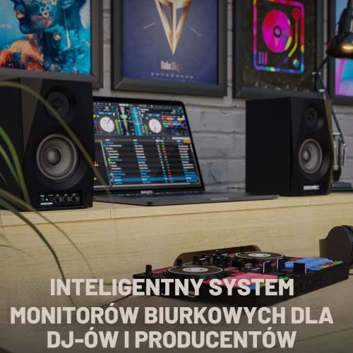 Reloop DSM-3 BT | Bluetooth PC Speaker dla DJ-ów i producentów, Profesjonalny 2-drożny aktywny system monitorowy z wejściem bezprzewodowym, Mocny i zrównoważony dźwięk dla DJ-ów i producentów.