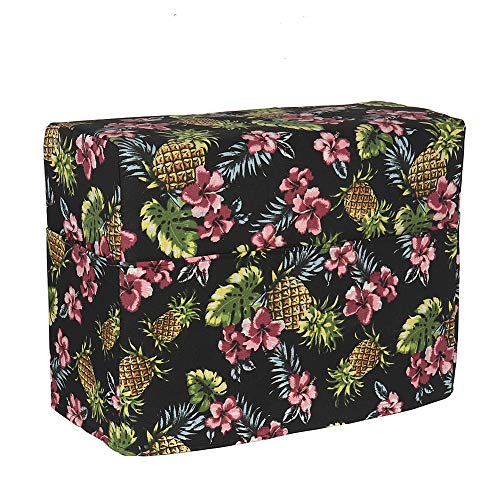 Sewing Machine Case Cover, Quilted Sewing Machine Dust Cover with Pockets for Extra Accessories Fits Most Standard Brother Singer Machines, Sewing Storage Case Keep Clean and Safe (Tropical Pineapple) - Thumbnail 5