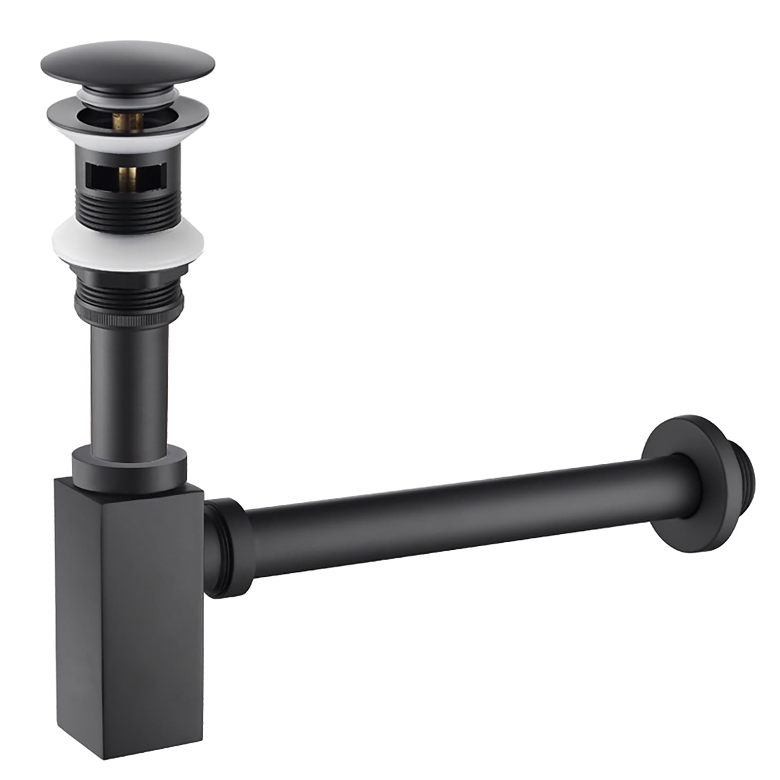 Sifón Fregadero Cocina Con Rebosadero,Válvula Click Clack,Antiolor Antiobstrucción Sifon Lavabo Para Lavabo 1 1/4"