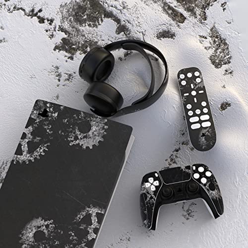Image of PlayVital Gears & Scratches Full Set Skin Decal for ps5 Console Digital Edition, Sticker Vinyl Decal Cover for ps5 Controller & Charging Station & Headset & Media Remote