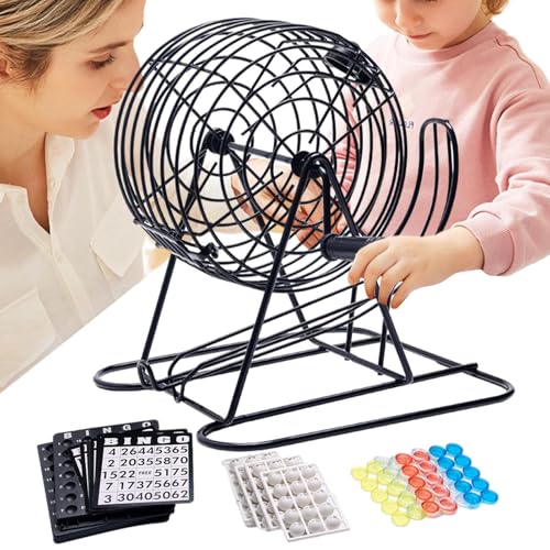 Ensemble de jeu de bingo avec jetons de table complet de 20x21x21 cm