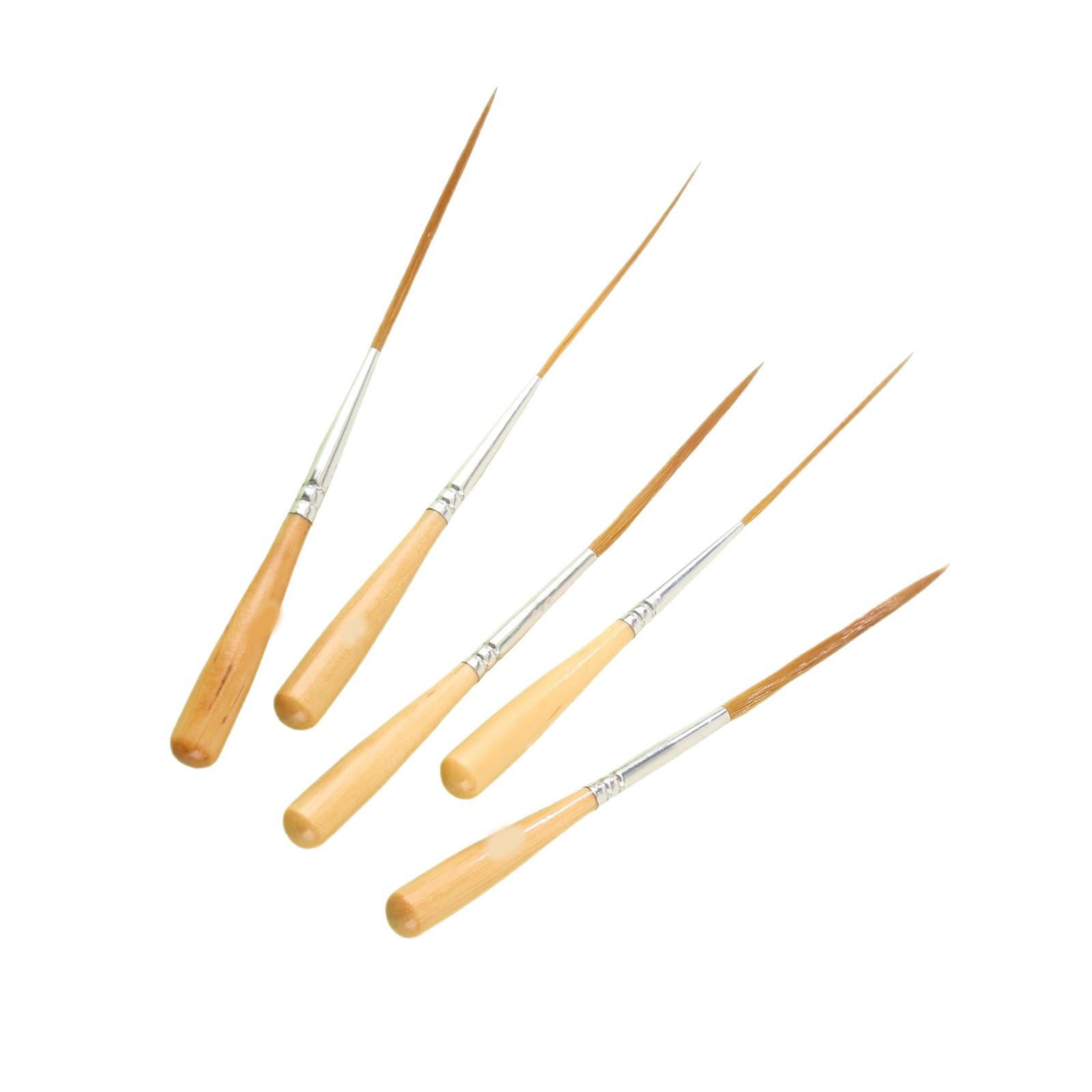CRFFZ Of 5 Soft Bristles Brushes Short Handle Designs for Detailed Oil Gouache Painting Suitable for Artists Art Brushes