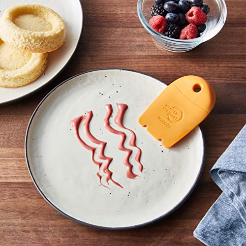 Image of Mercer Culinary Silicone Horseshoe Arch Plating Wedge, 4mm Orange