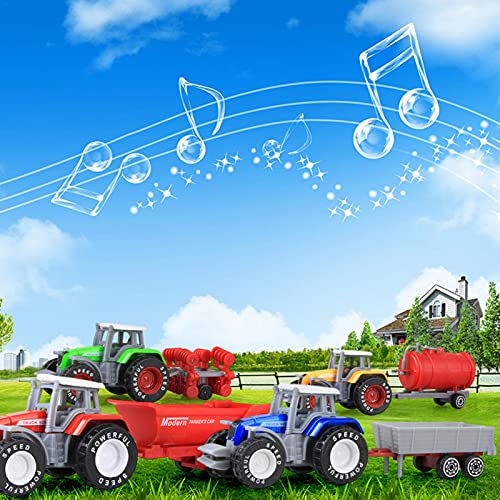 4 Teiliges Spielzeug Set Simulation Traktor LKW Modell Spielzeug Für Kinder Mini Landwirtschaftliche Landwirt… – Bild 6