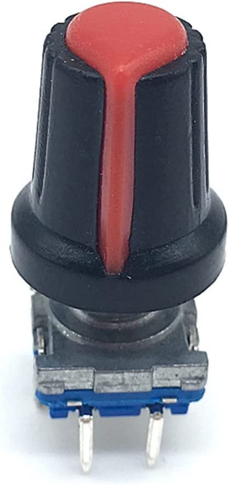 Encodeur rotatif 5 ensembles/lot commutateur de Code d'encodeur rotatif EC11 Audio numérique avec interrupteur à bouton-poussoir 5 broches longueur de poignée 15mm avec bouton ( Color : With Blue Knob