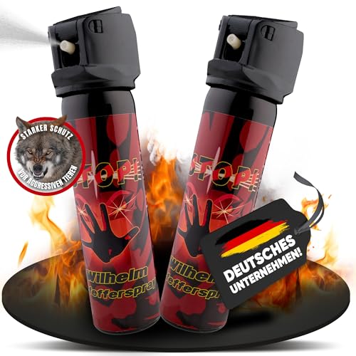 2 x Wilhelm Pfefferspray 60 ml Tierabwehr Selbstverteidigung CS...