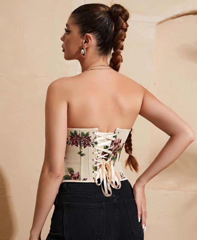 Alivila.Y Fashion Womens Butterfly Print Corset Vintage Renaissance Tank Top Vest Camisole4