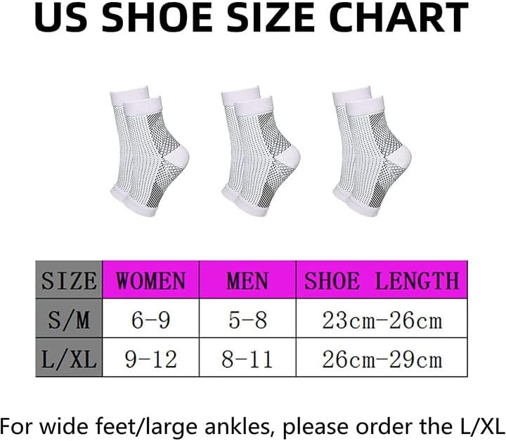 Miniatura 7 de Calcetines de neuropatía para mujeres y hombres, calcetines de compresión de tobillo, calcetines de apoyo para fascitis plantar, alivio de pies