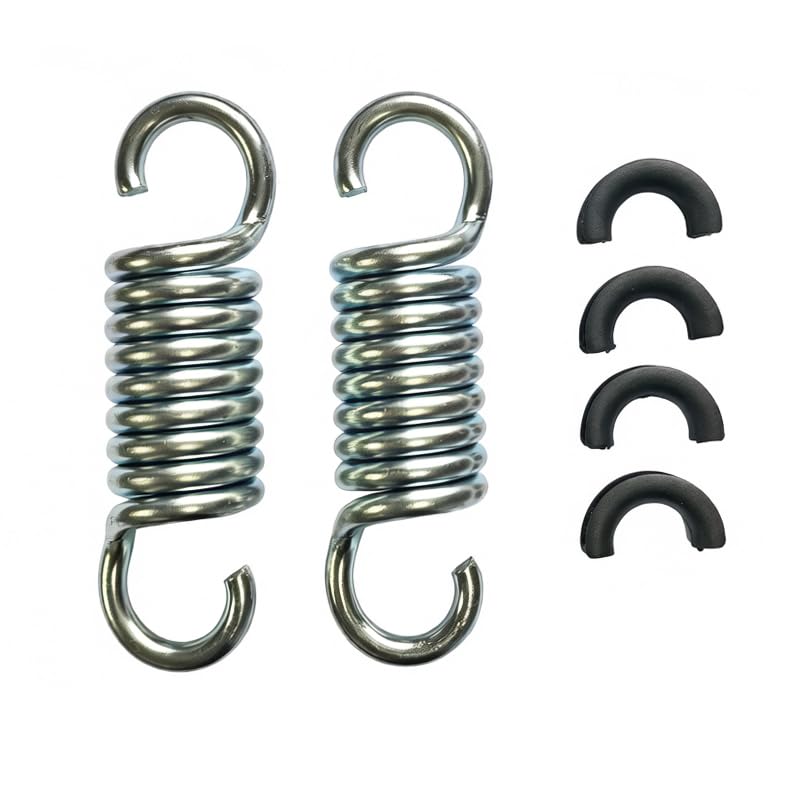 ZSHIYUIO Outdoor Patio Swing Spring Hook 990lb Load Bearing Hammock Swing Accessories 5.04-inch Galvanized Hooks 2-Pack Straight Extended Springs with Noise-Reducing Pads
