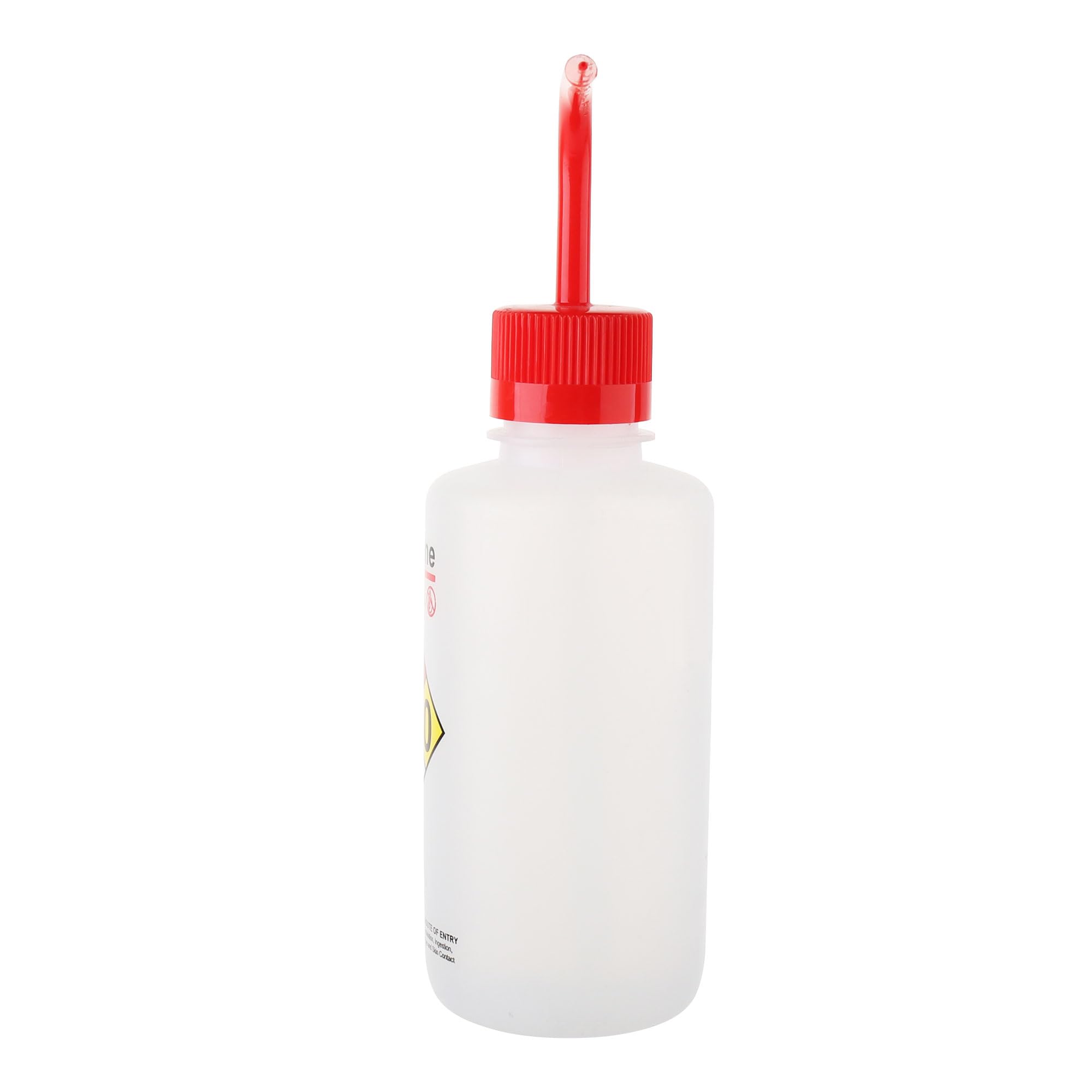 Bezpieczne butelki do mycia, aceton, 6 szt., z nazwą chemiczną. Objętość 500 ml, materiał LDPE, z zamknięciem materiału PP, nakrętka w kolorze czerwonym. WBA500A6